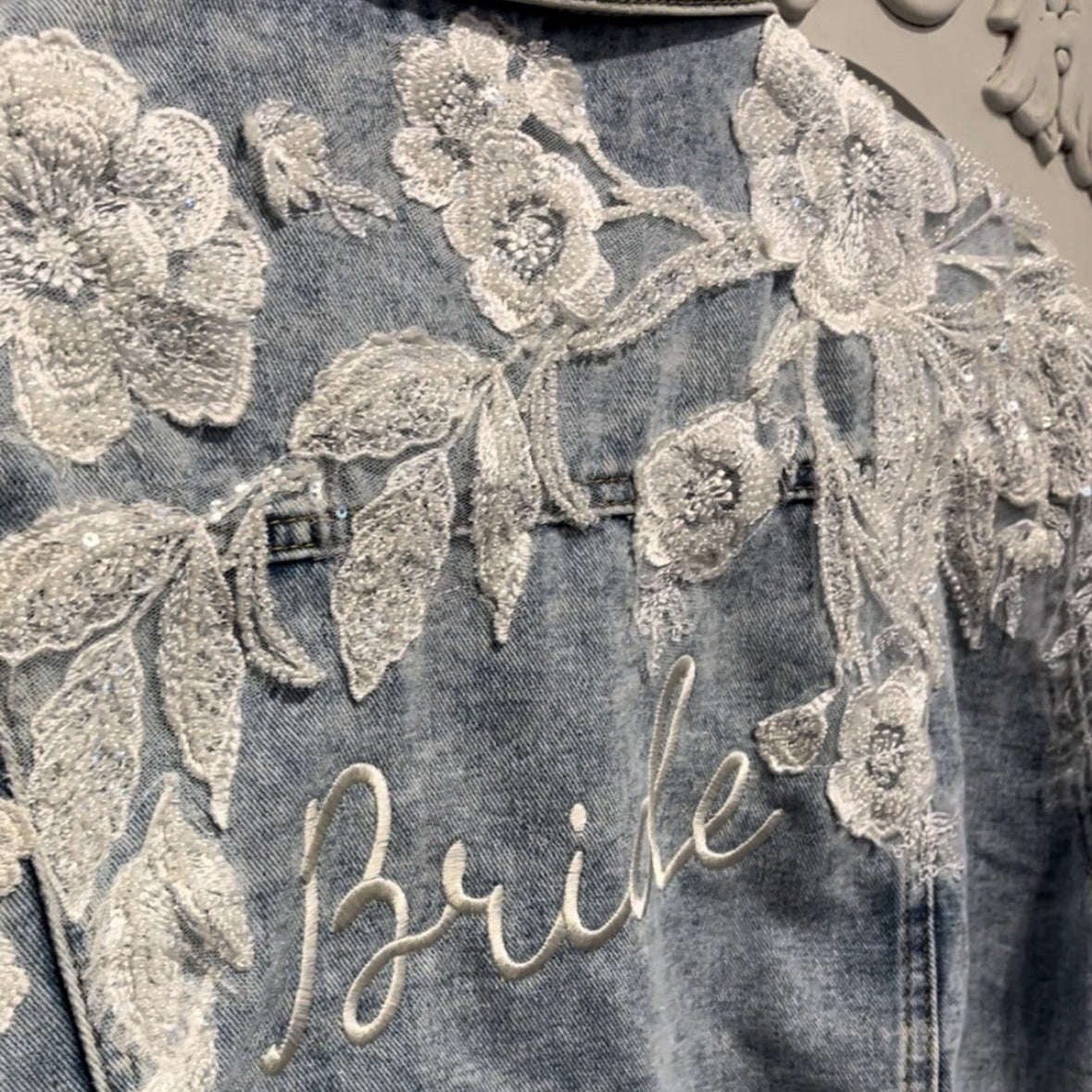 Floral Lace Denim Jacket