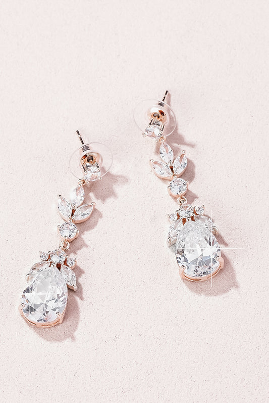 Adele CZ Drop Earrings E014