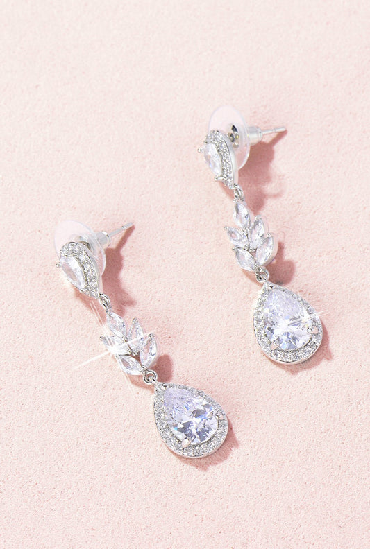 Scarlett CZ Drop Earrings E015