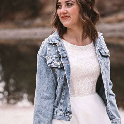 Classic Pearl Studded Jacket