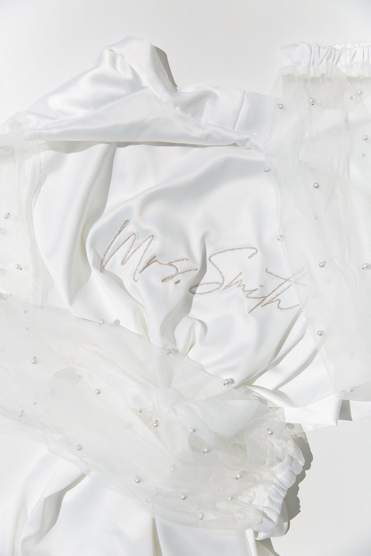 Pearl Sleeve Bridal Robe