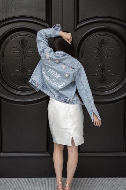 Star Struck Denim Jacket for Bride