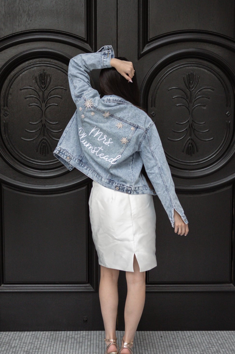 Star Struck Denim Jacket for Bride