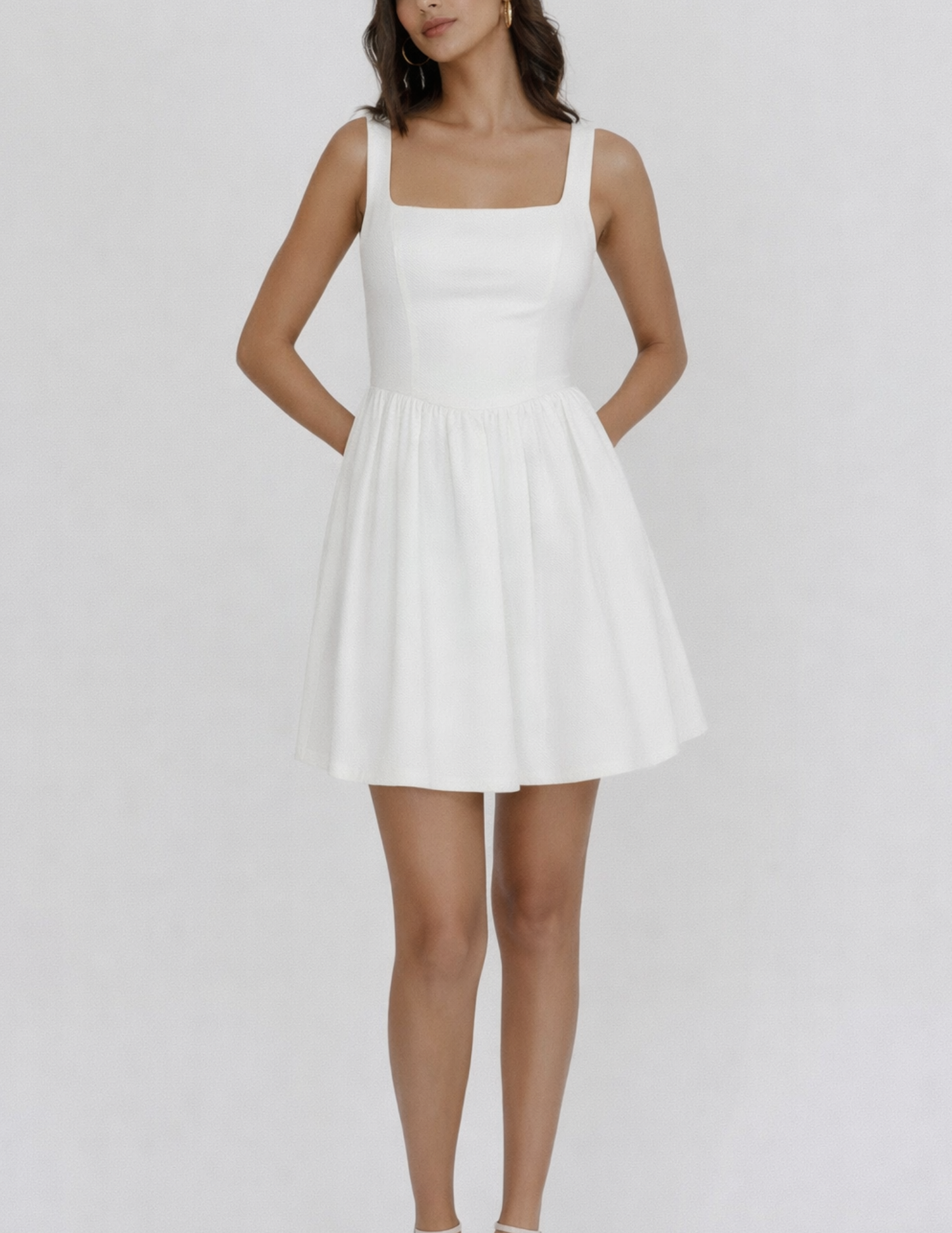 Drop Waist Little White Dress