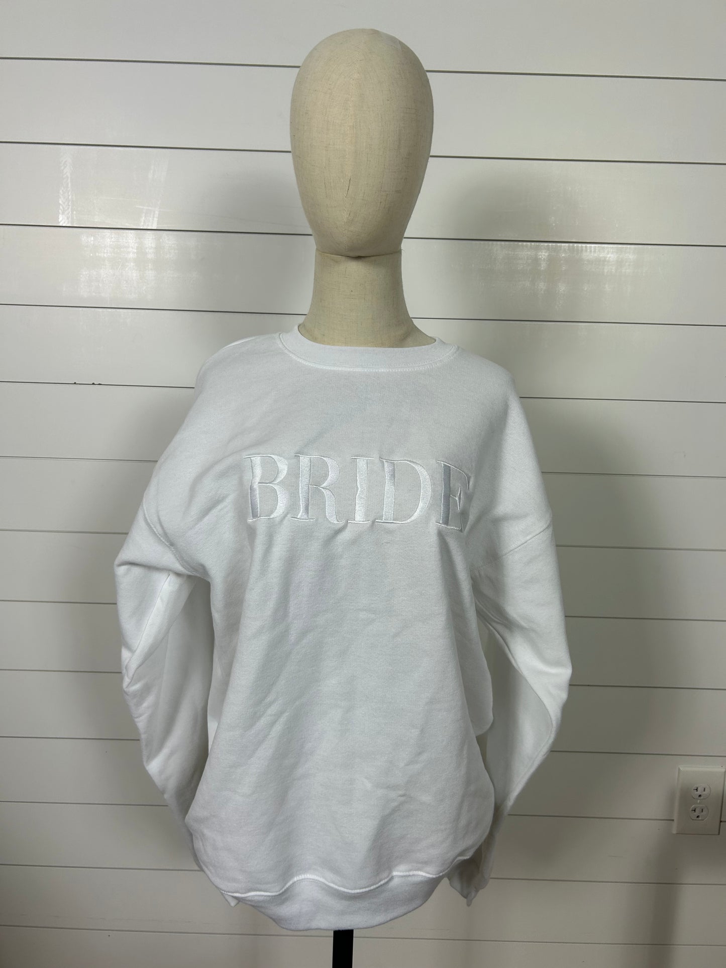 BRIDE Embroidered Sweatshirt White