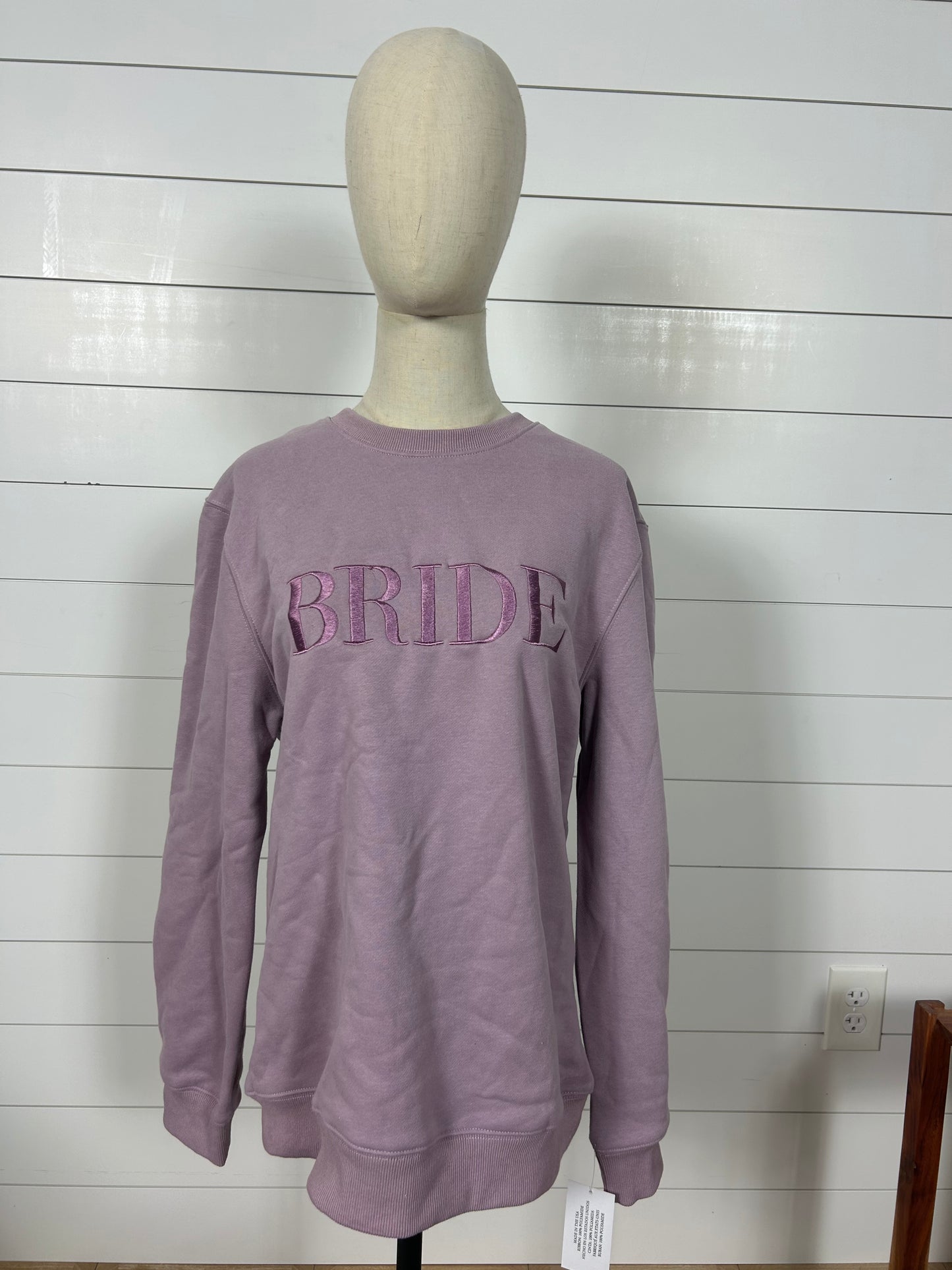 Lavender BRIDE Embroidered Sweatshirt