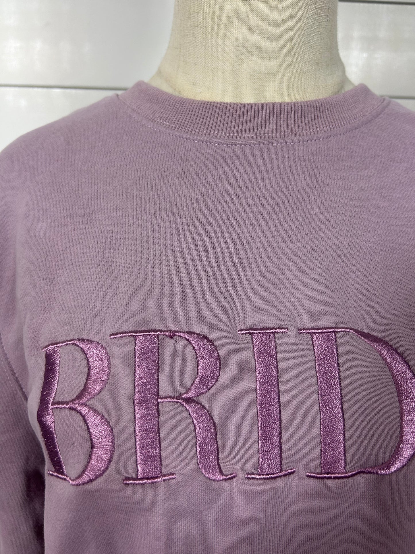 Lavender BRIDE Embroidered Sweatshirt