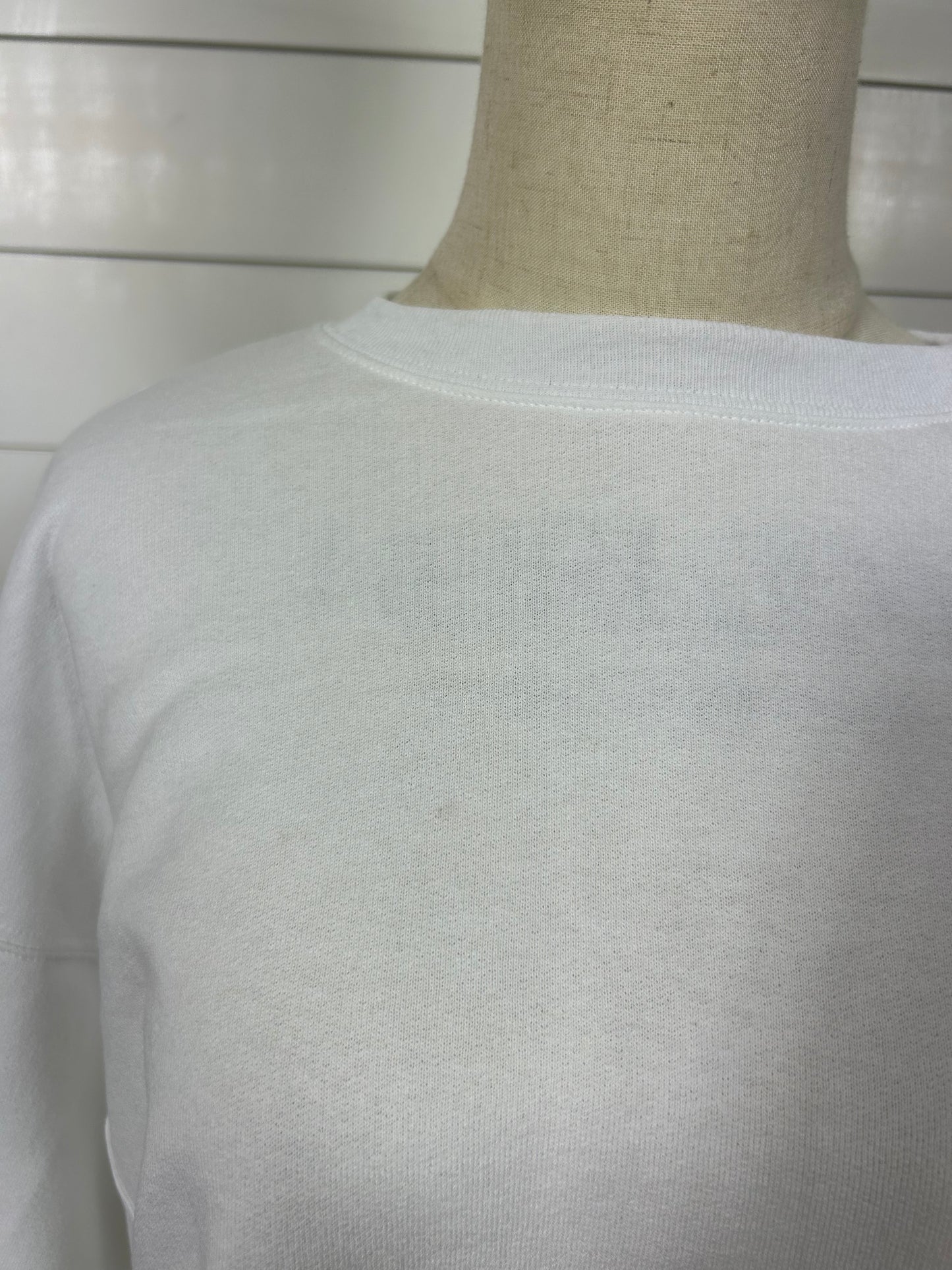 Plain large white sweatshirt