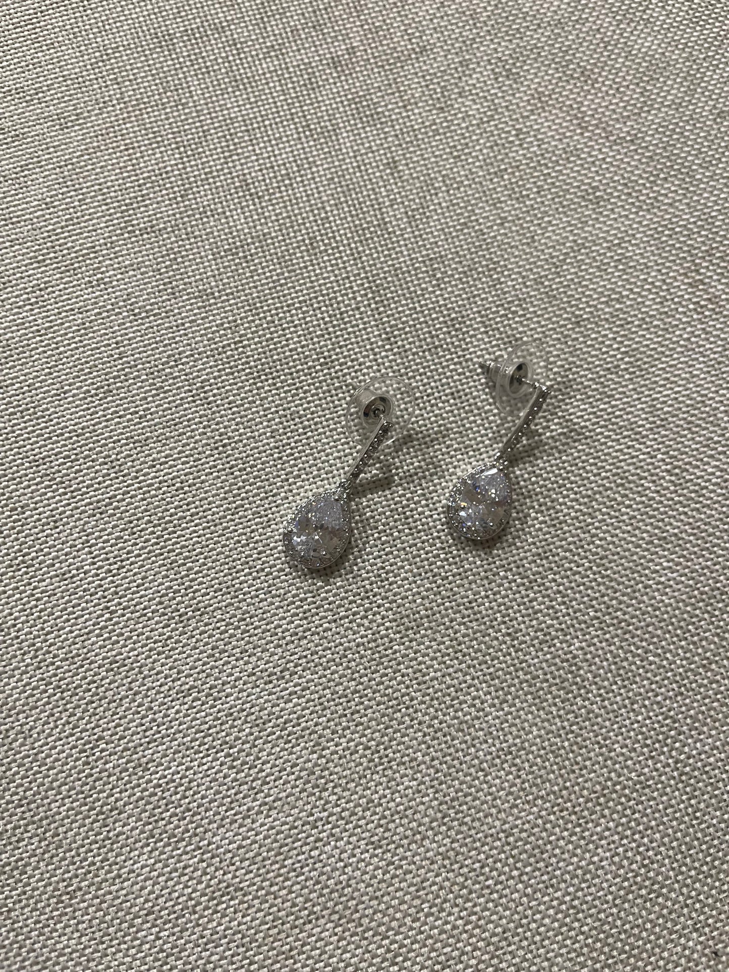 Silver teardrop earrings