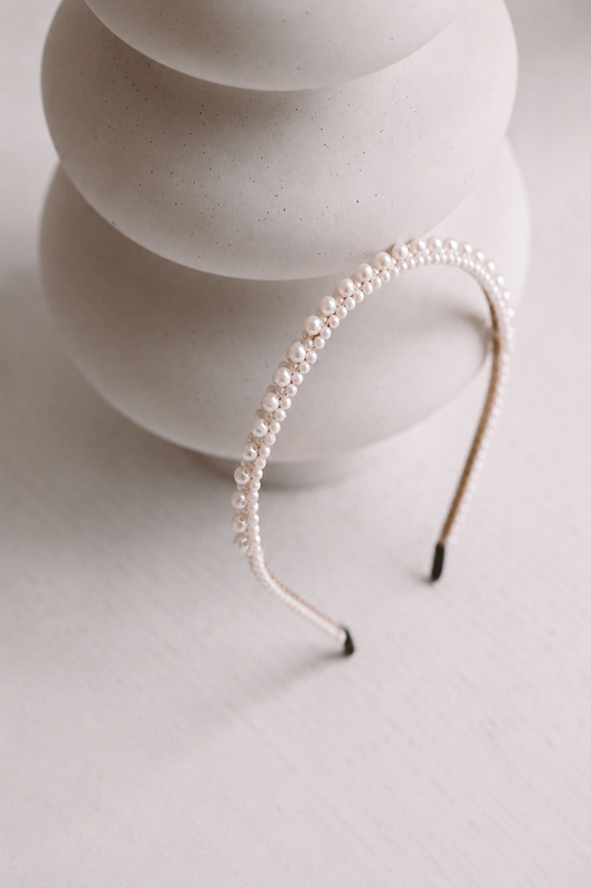Mila Skinny Pearl Headband - HB009