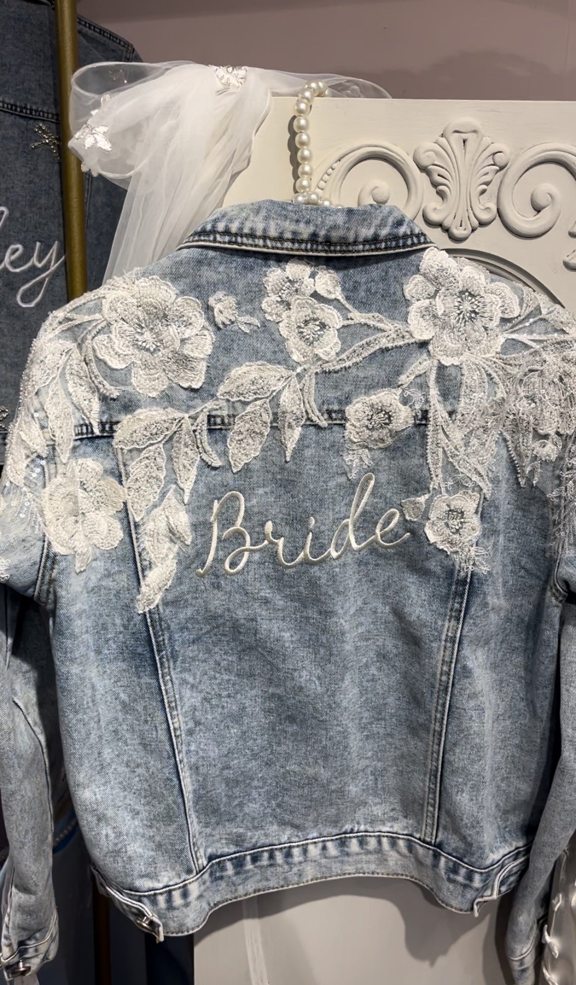 Floral Lace Denim Jacket