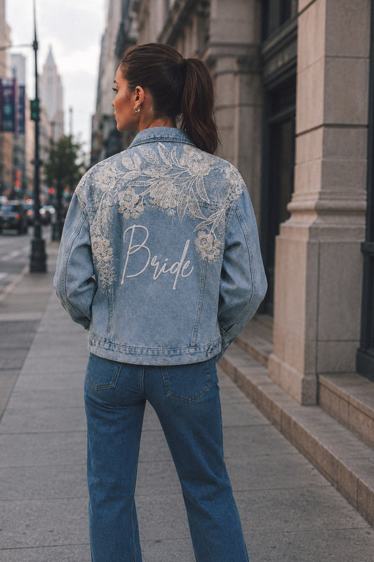Floral Lace Denim Jacket
