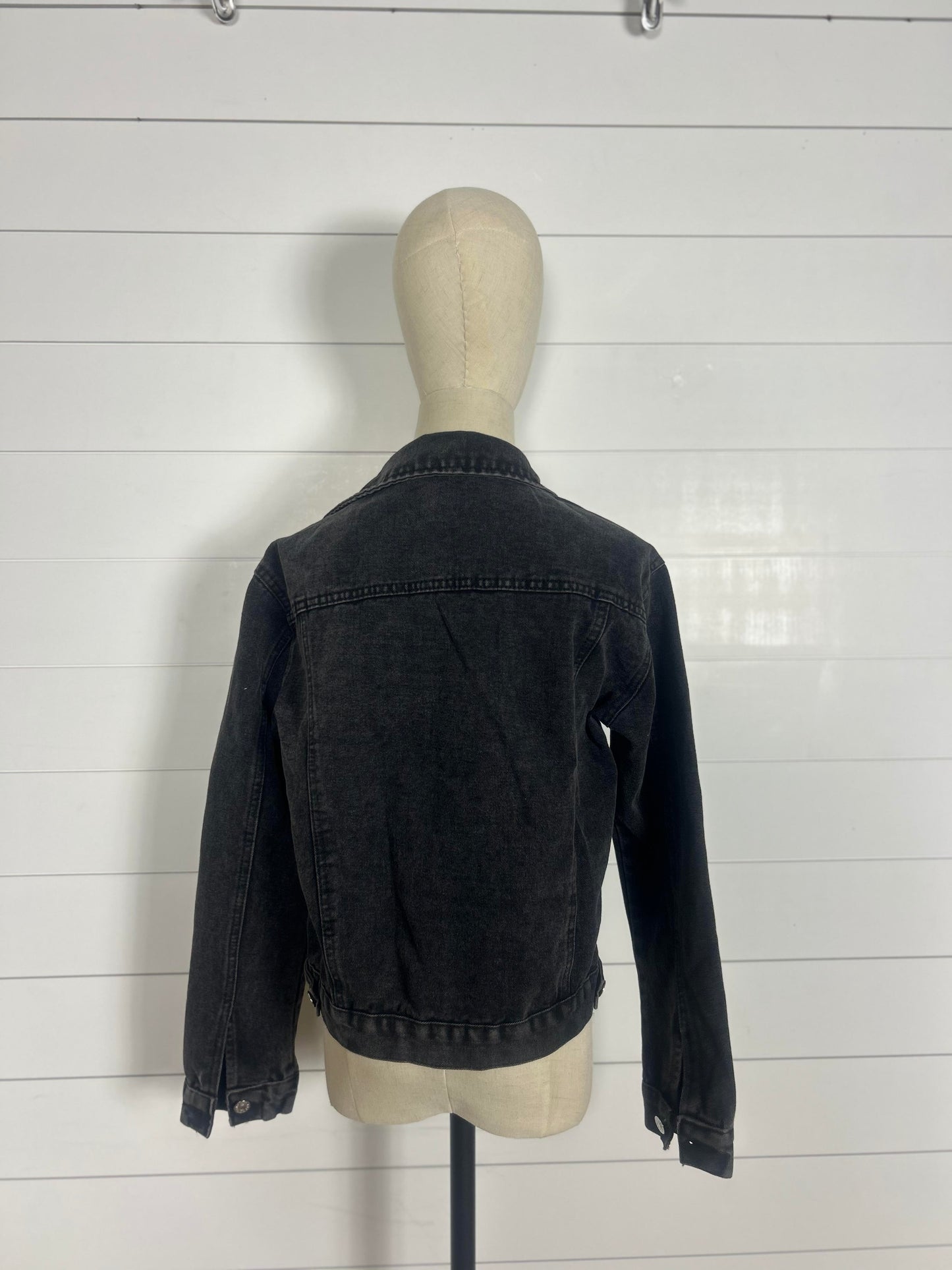 Plain Black Denim Jacket