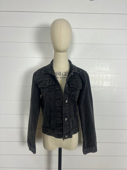 Plain Black Denim Jacket
