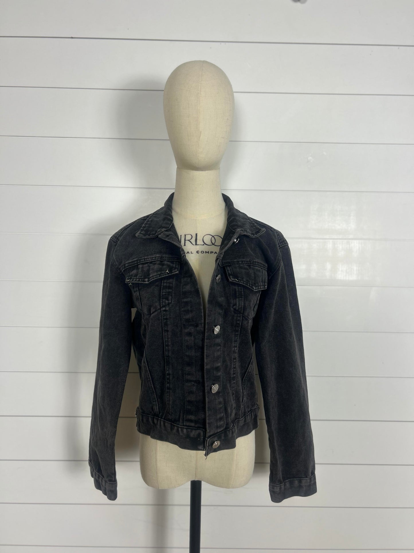 Plain Black Denim Jacket