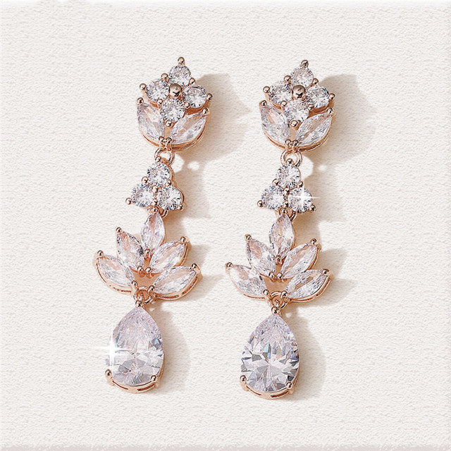 Alice CZ Drop Earrings E036