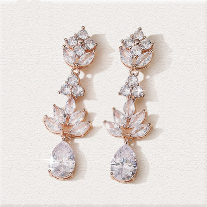 Alice CZ Drop Earrings E036
