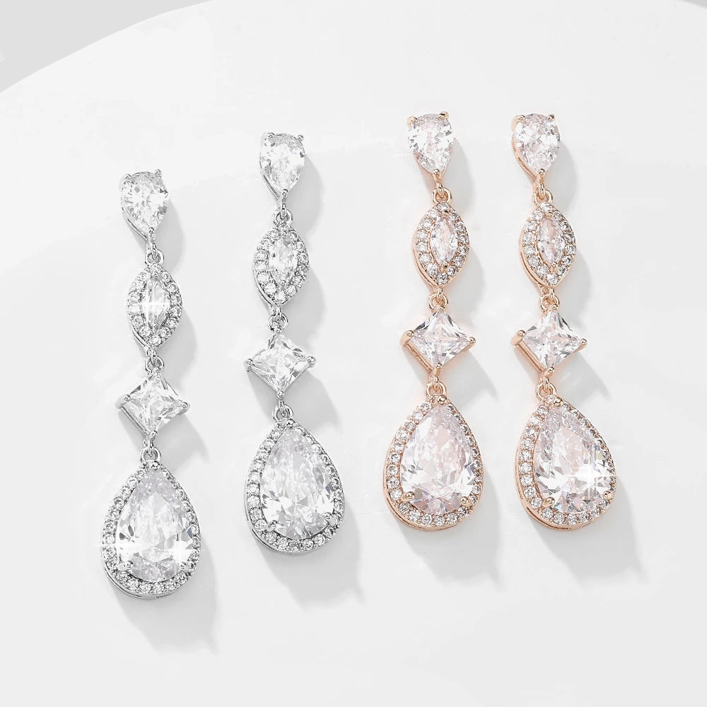 Riley CZ Drop Earrings E030