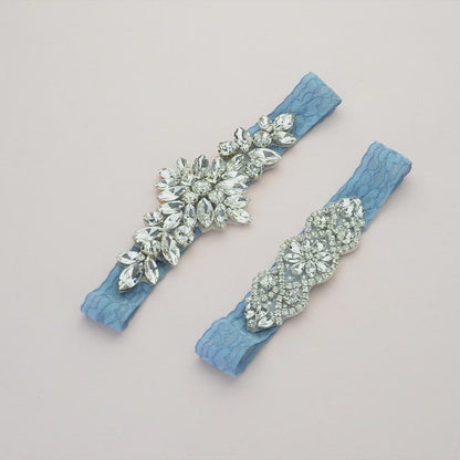Wren Crystal and Lace Garter C41-C02S
