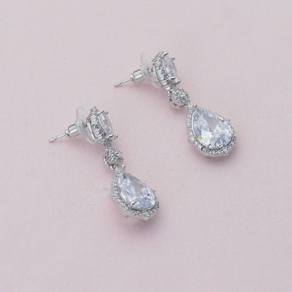 Louise CZ Drop Earrings E018