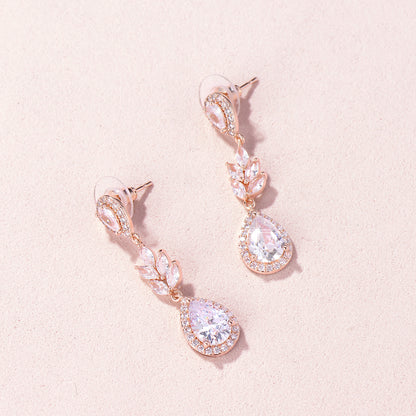 Scarlett CZ Drop Earrings E015