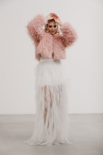 Aspen Pink Faux Fur Jacket