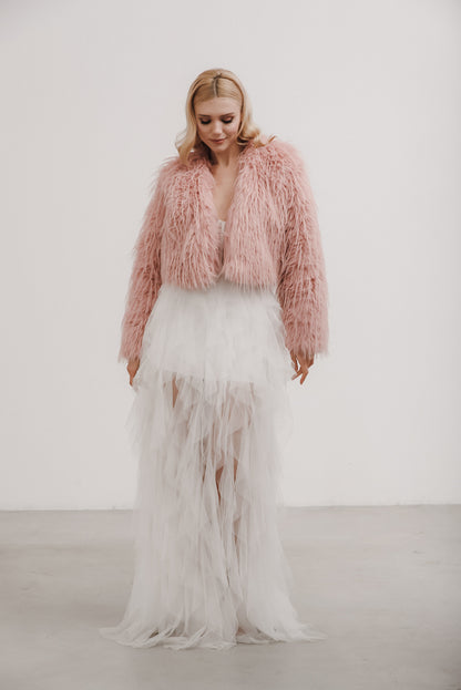 Aspen Pink Faux Fur Jacket