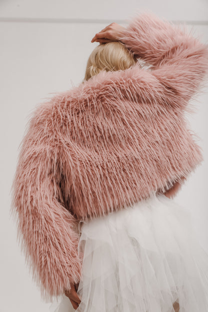 Aspen Pink Faux Fur Jacket