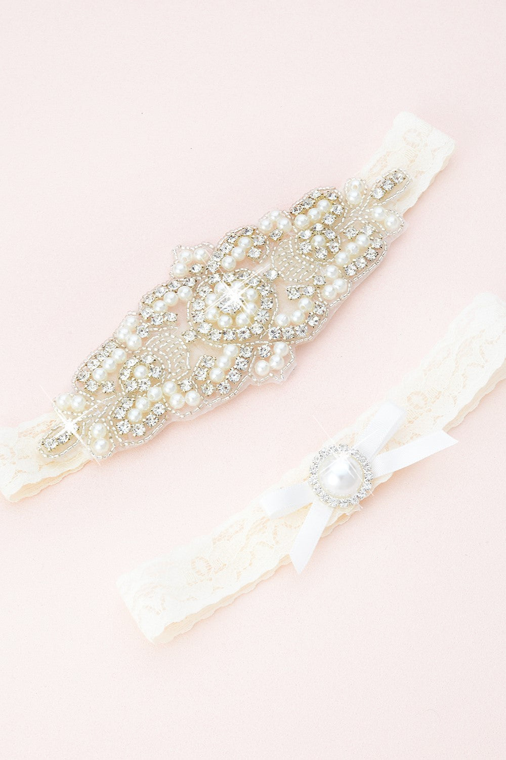 Waverly Crystal and Lace Garter Set C08S-C31