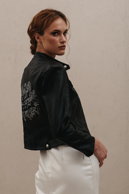 Til Death Botanical Leather Jacket