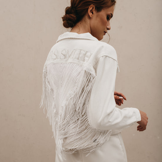Sequin Fringe Jacket – heirloombridalcompany