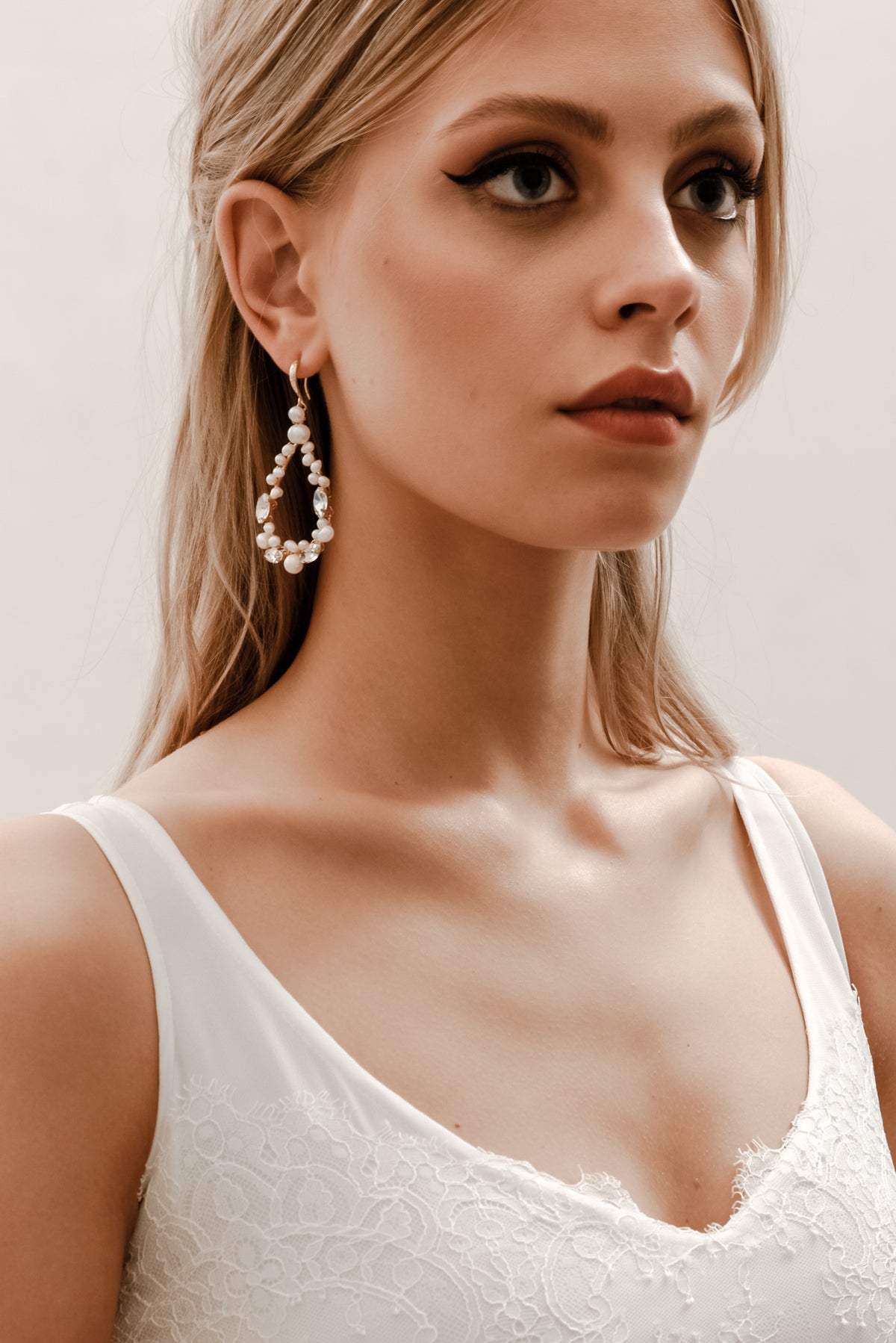 Ella Wired Pearl Earrings - E075 (DISCONTINUED)