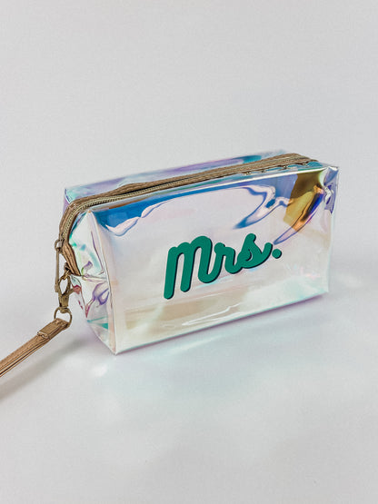 Holographic Mrs. Makeup Bag