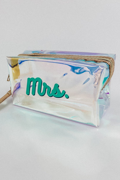 Holographic Mrs. Makeup Bag