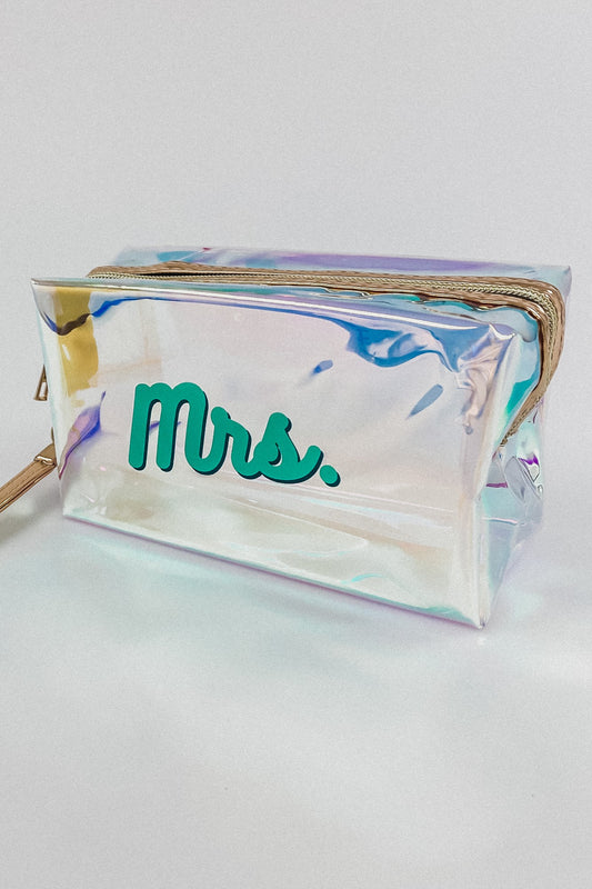 Holographic Mrs. Makeup Bag
