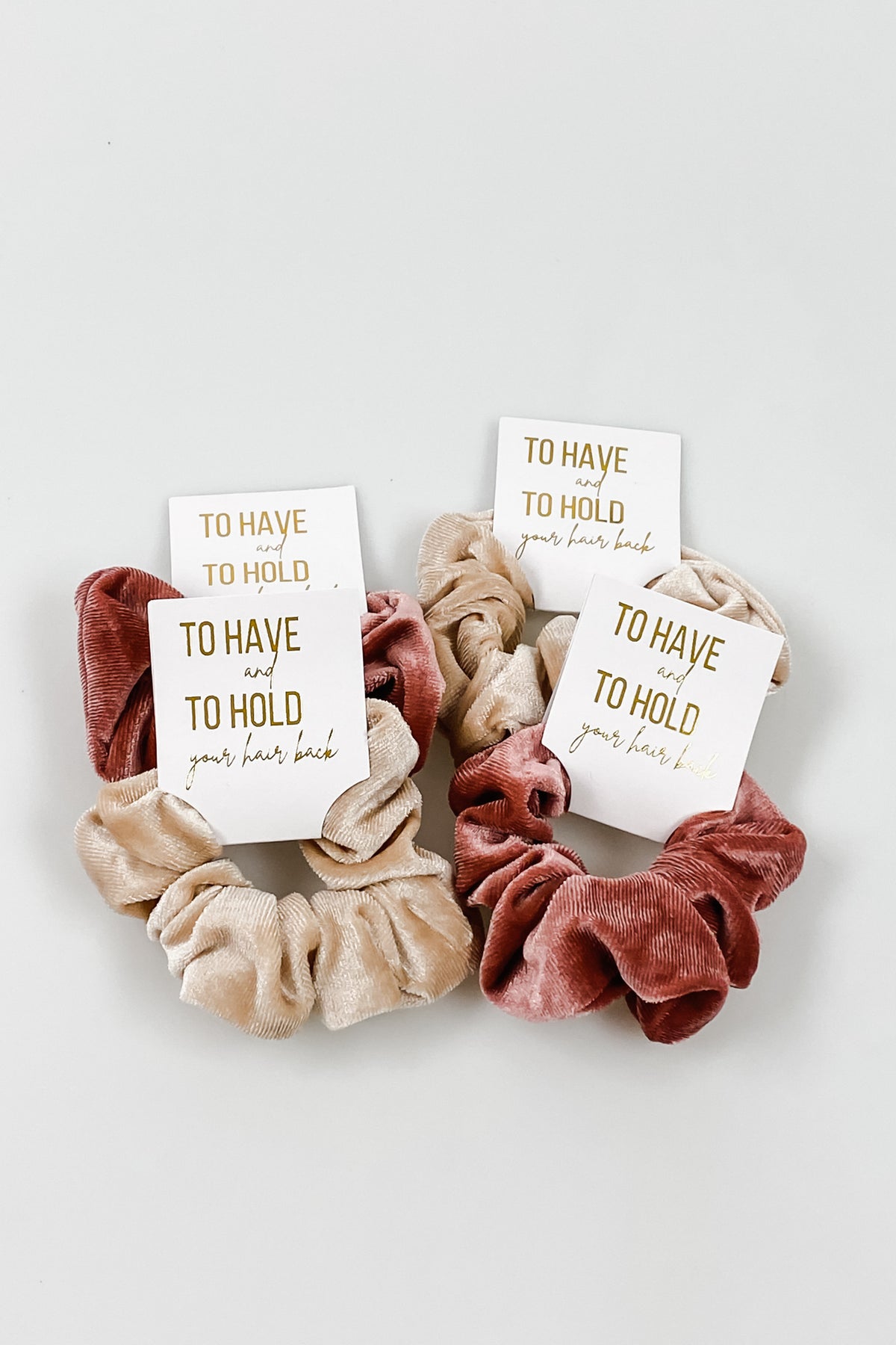 Pack of 5 - Hair Scrunchies - To Have and To Hold