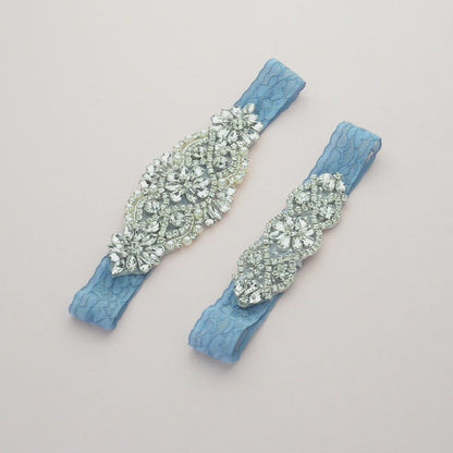 Adelaide/Luna Crystal and Lace Garter Set C01S-C02S